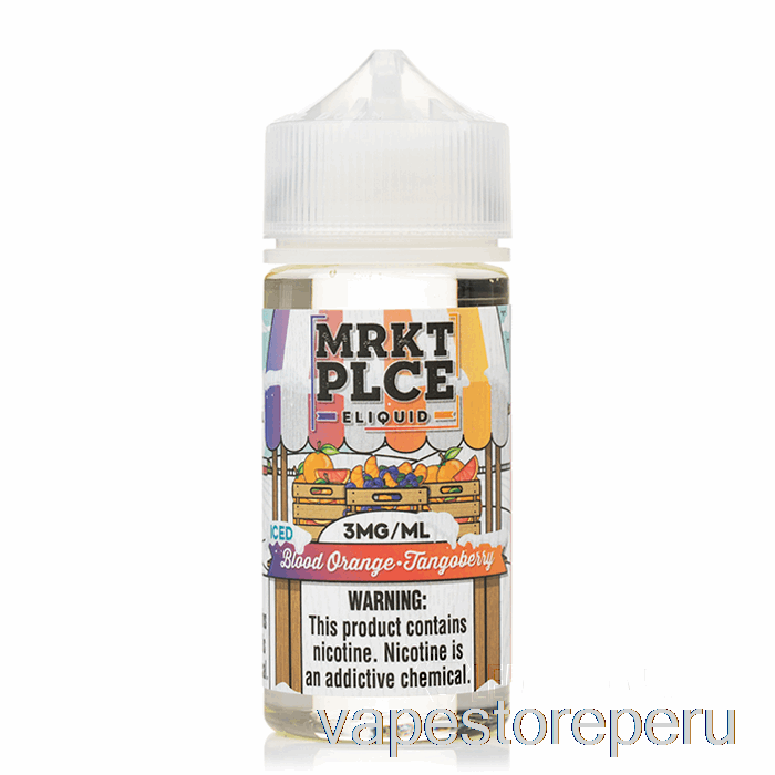 Vape Sin Nicotina Peru Ice Blood Orange Tangoberry - Mrkt Plce - 100ml 3mg